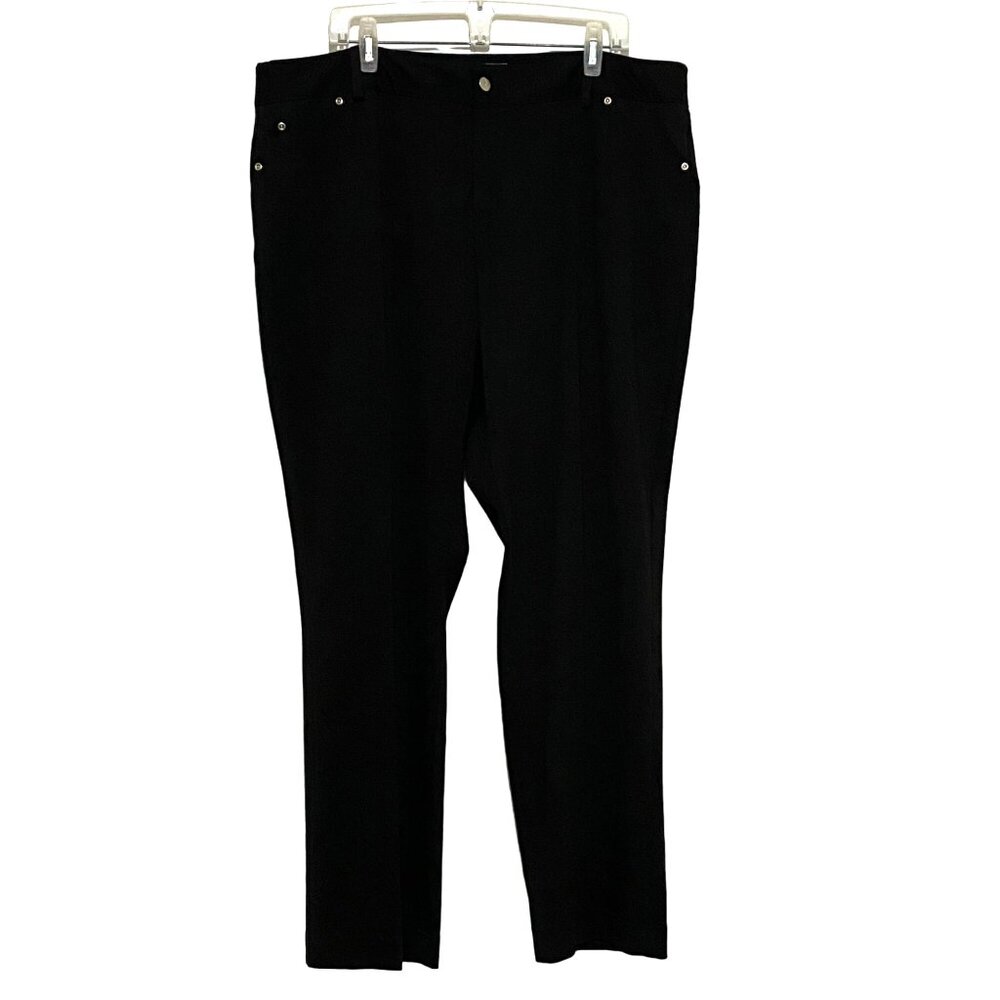 Y2K Jennifer and Grace Pleated Dress Pants 22W Black Business Career Office Wear